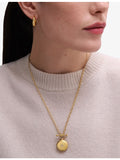 Astley Clarke white sapphire T-bar locket necklace 50cm, UK version