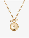 Astley Clarke white sapphire T-bar locket necklace 50cm, UK version