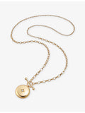 Astley Clarke white sapphire T-bar locket necklace 50cm, UK version