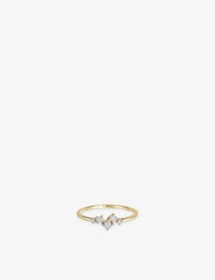 Astley Clarke Icon Nova Cluster 14ct Yellow Gold and 0.13ct Lab-Grown Diamond Promise Ring