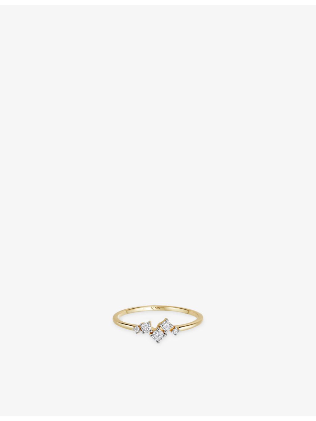 Astley Clarke promise ring 14ct yellow gold 0.13ct lab-grown diamond (British brand)