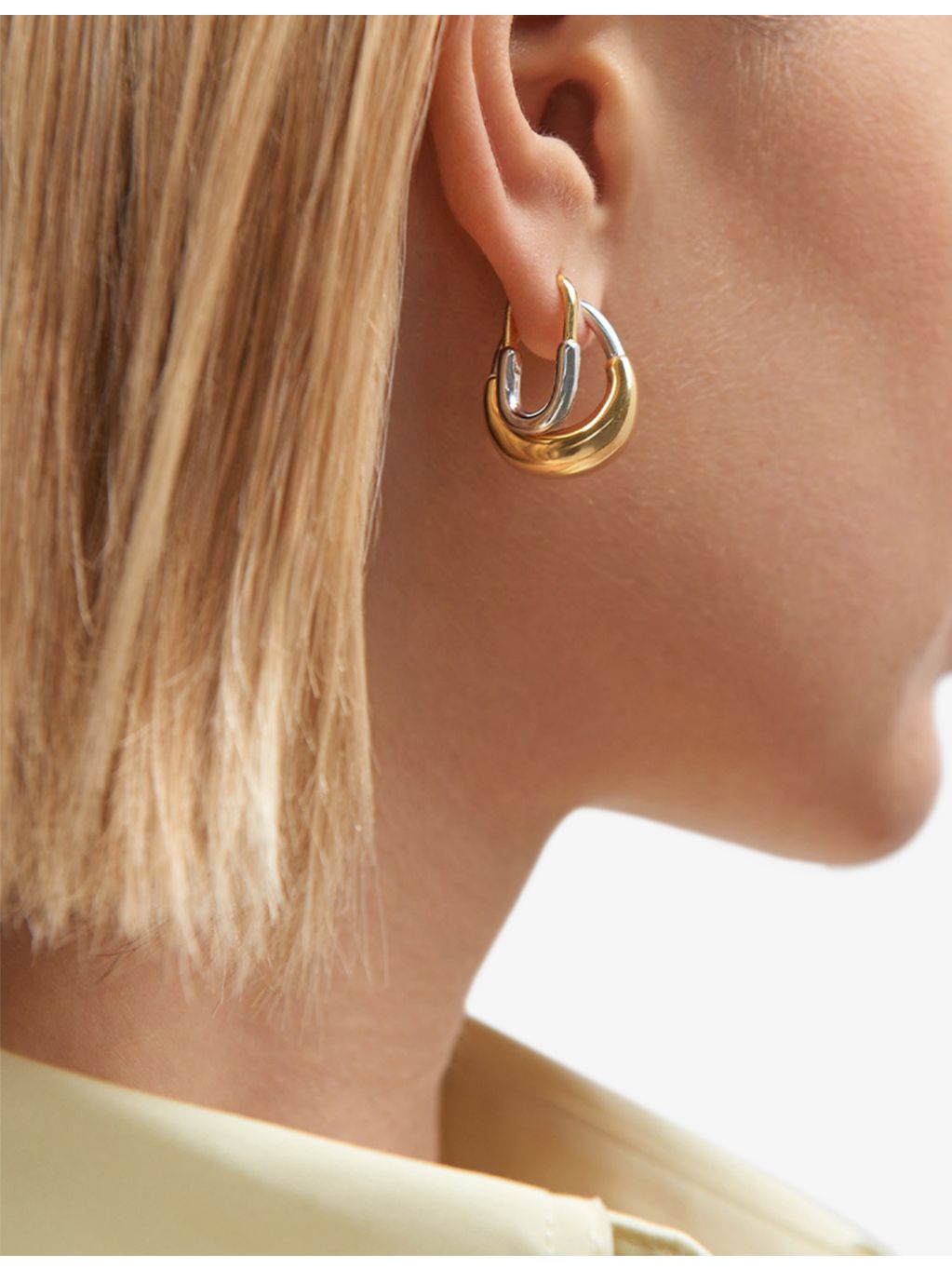 Astley Clarke Aurora U-shape hoop earrings 18ct gold plated - British product