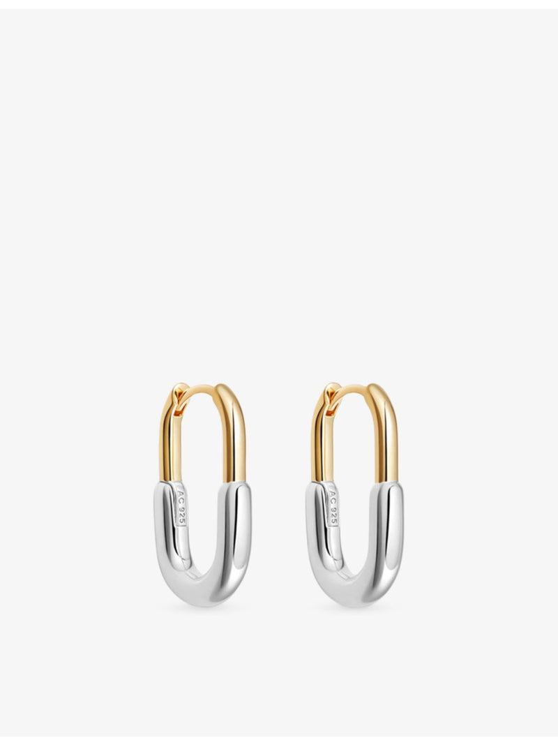 Astley Clarke Aurora U-shape hoop earrings 18ct gold plated - British product