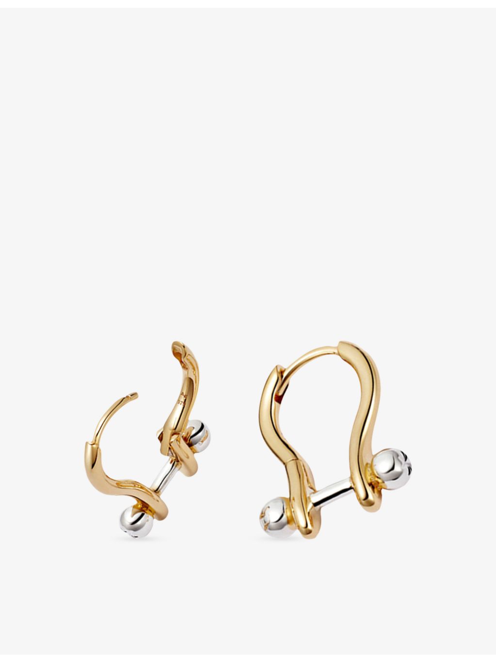Astley Clarke mixed metal hoop earrings 13.6-15.6mm, UK version