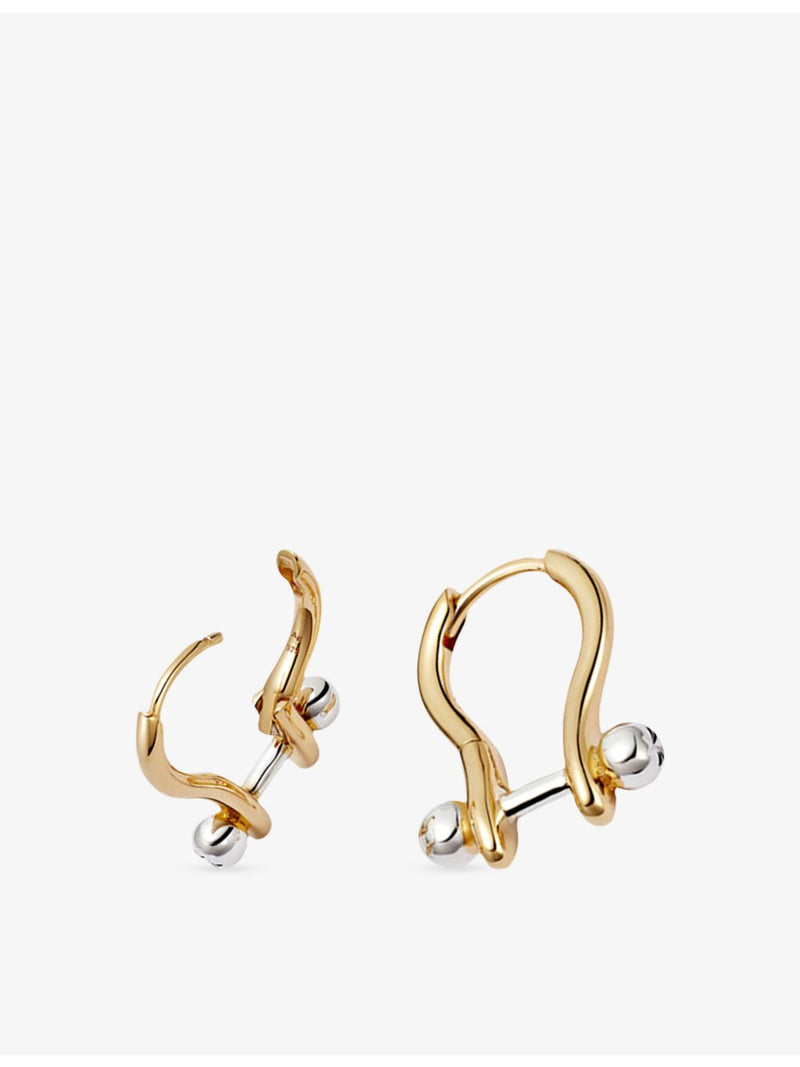 Astley Clarke mixed metal hoop earrings 13.6-15.6mm, UK version