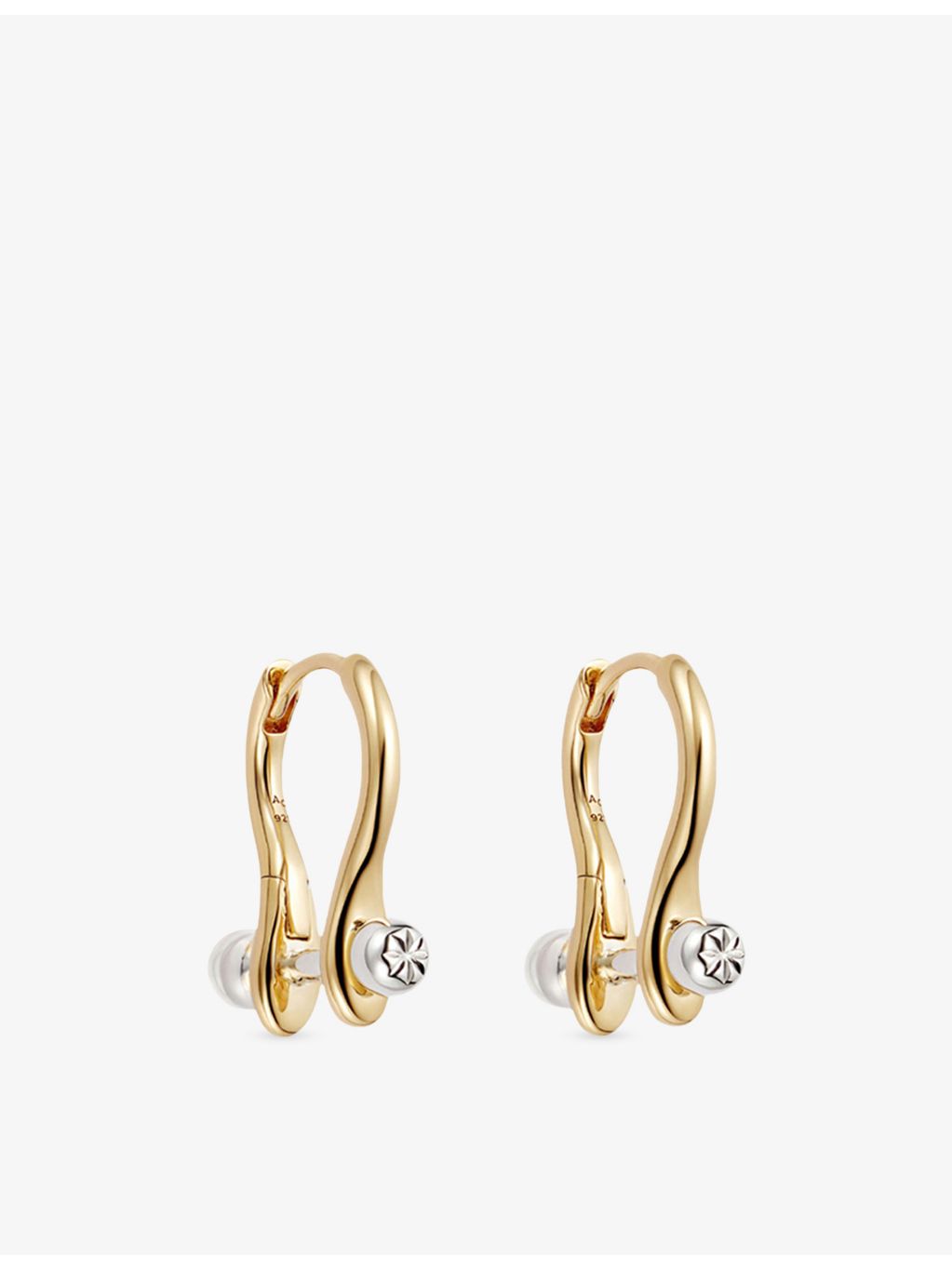 Astley Clarke mixed metal hoop earrings 13.6-15.6mm, UK version