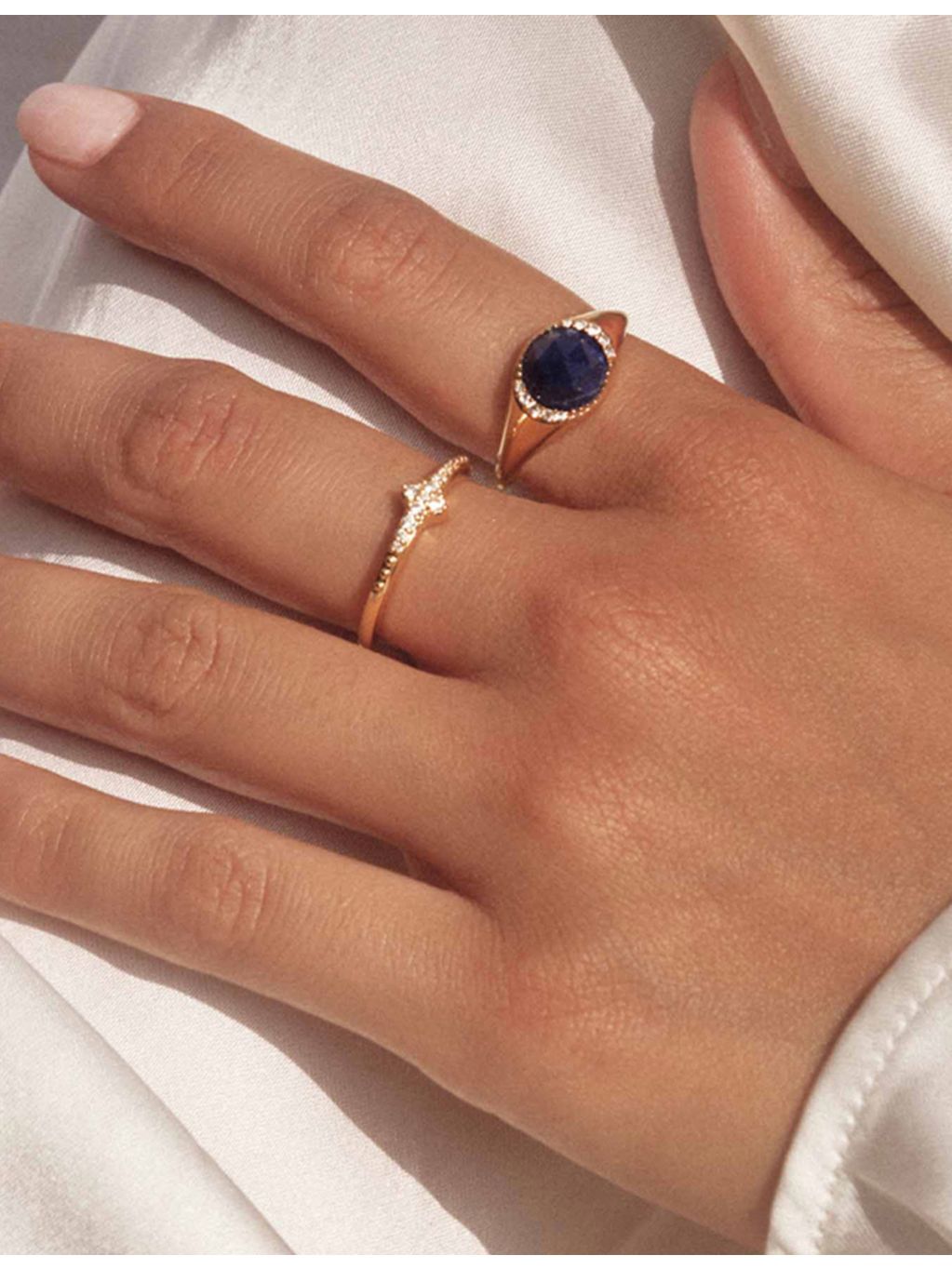 Astley Clarke Luna Light white sapphire ring (British brand)