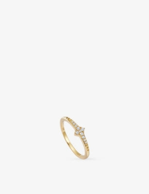 Luna Light 18ct Yellow Gold Vermeil And White Sapphire Ring - L