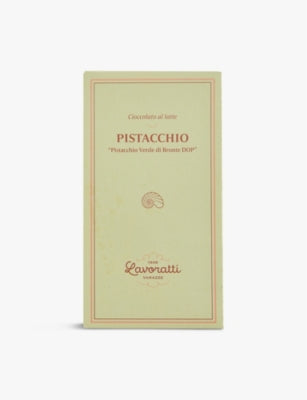 Lavoratti 1938 milk chocolate and pistachio bar 80g, UK version