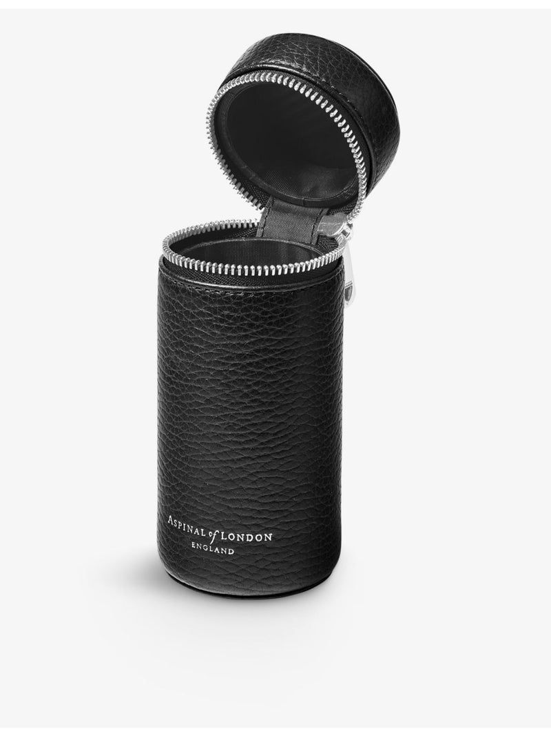 Aspinal of London logo-embossed leather golf ball holder, UK version