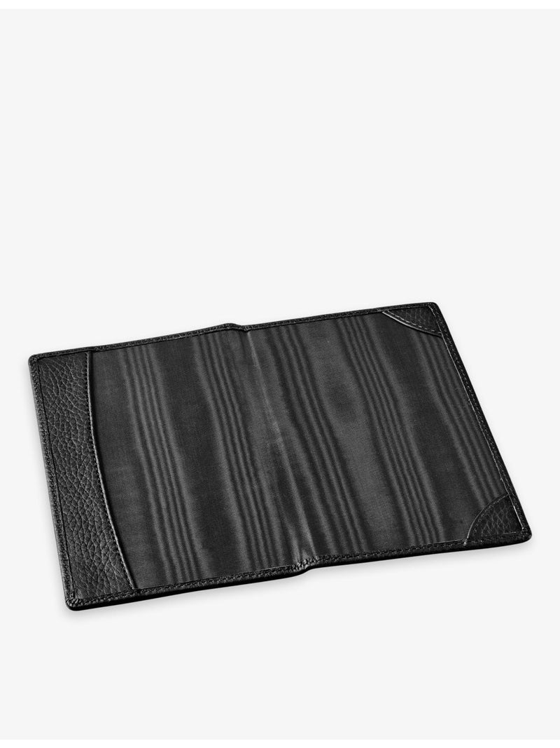 Aspinal of London logo-embossed leather golf scoreboard holder - British product