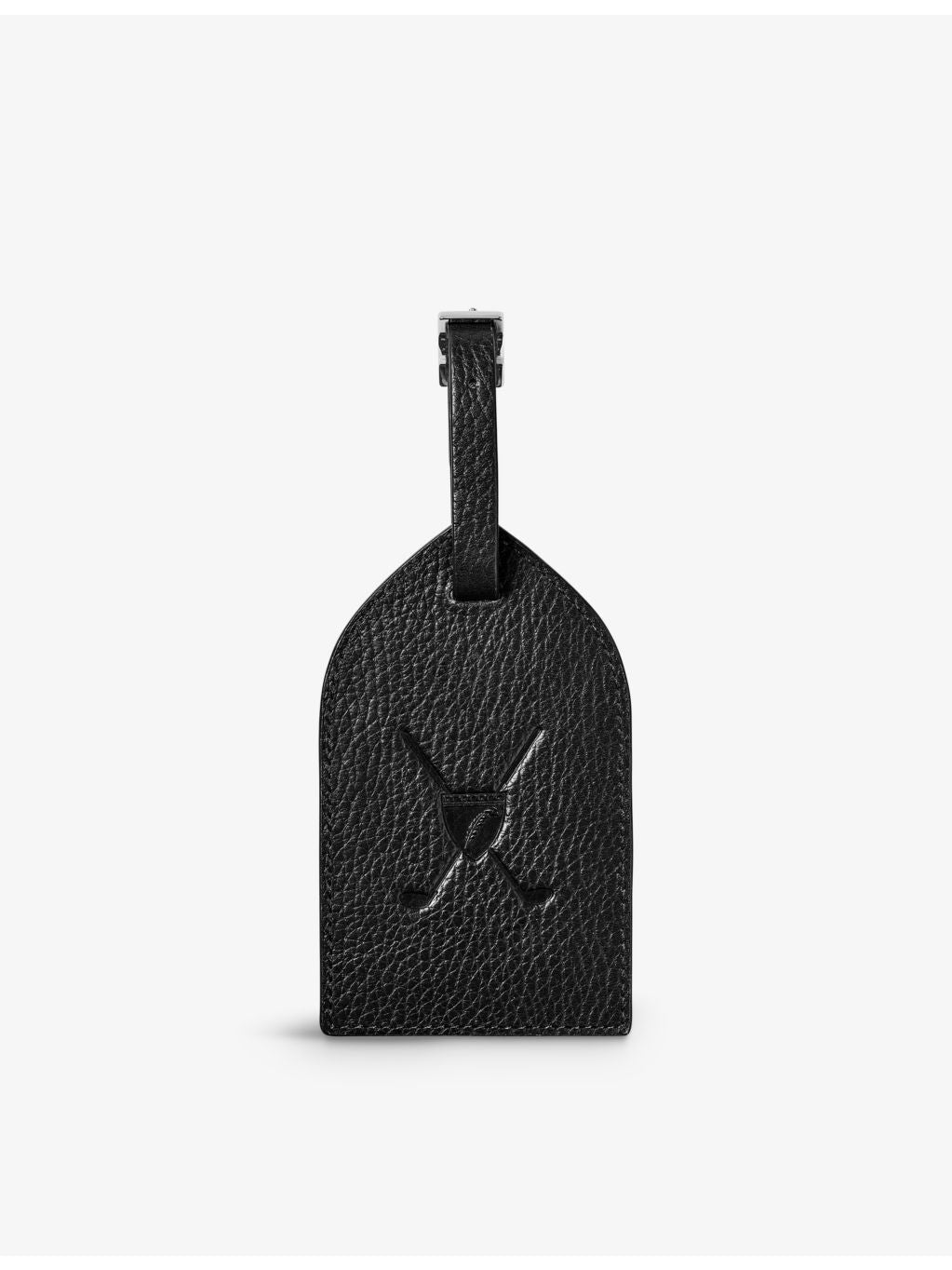 Aspinal of London logo-embossed leather golf tee holder, imported from the UK