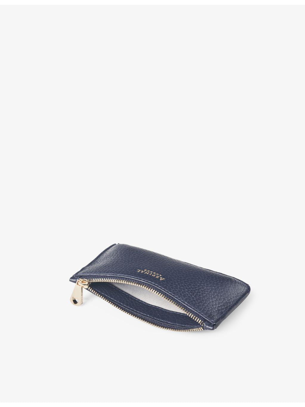 Aspinal of London Ella leather cardholder with gold-tone zip - British product