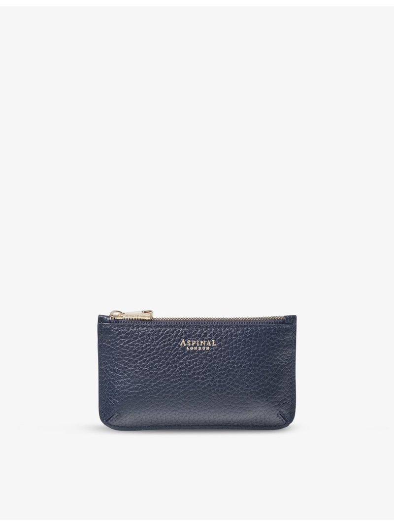 Aspinal of London Ella leather cardholder with gold-tone zip - British product