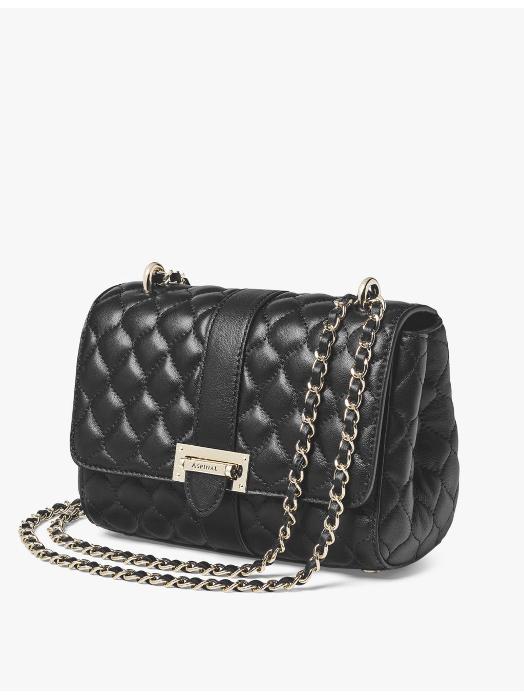 Aspinal of London Lottie quilted leather shoulder bag (British brand)