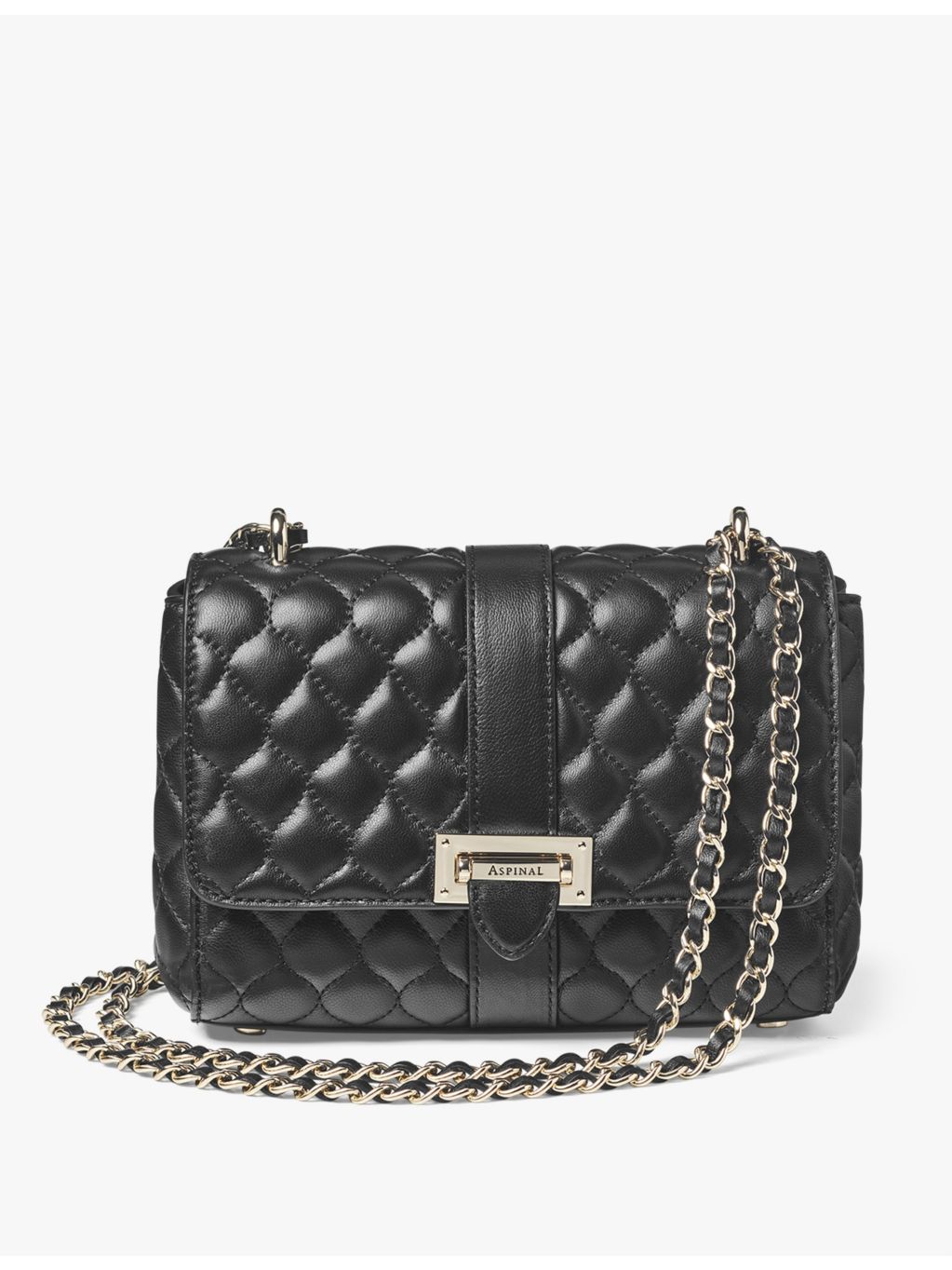 Aspinal of London Lottie quilted leather shoulder bag (British brand)