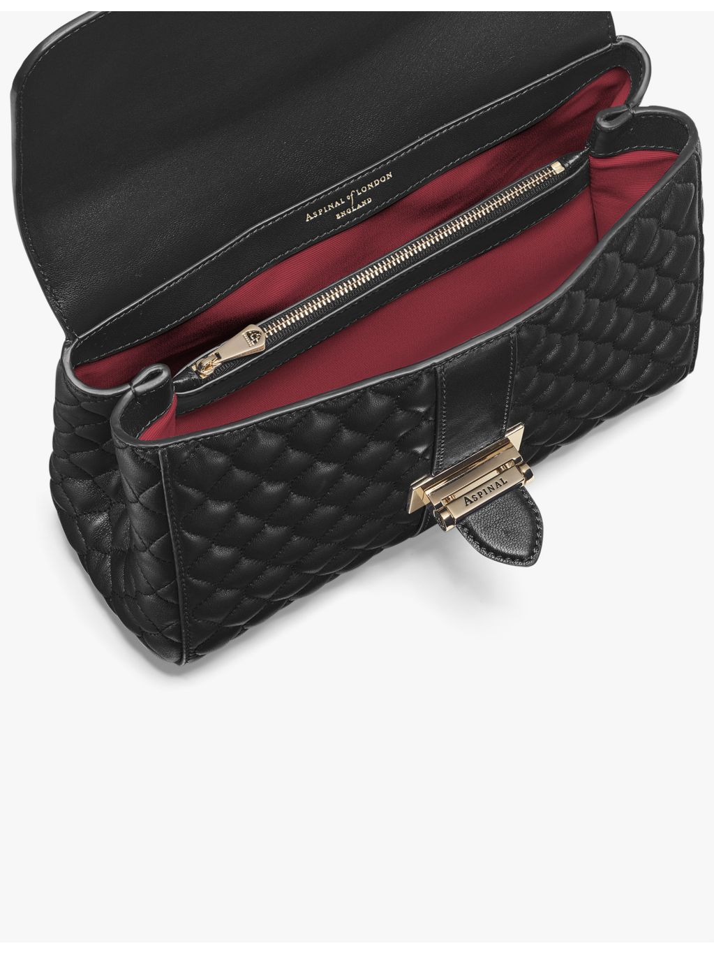 Aspinal of London Lottie quilted leather shoulder bag (British brand)