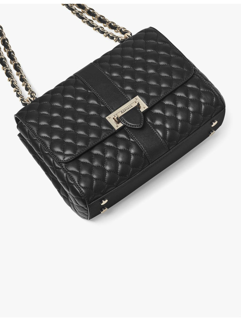 Aspinal of London Lottie quilted leather shoulder bag (British brand)