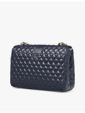 Aspinal of London quilted leather shoulder bag gold-tone hardware (British brand)