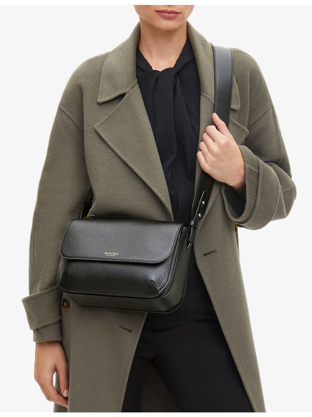Aspinal of London Ella leather cross-body bag - British product