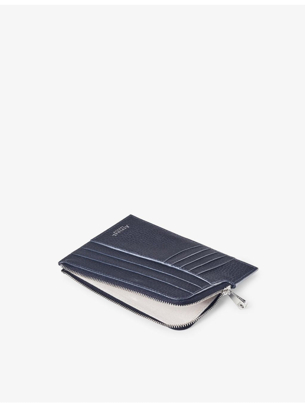 Aspinal of London logo-embossed leather travel wallet 12cm (British brand)