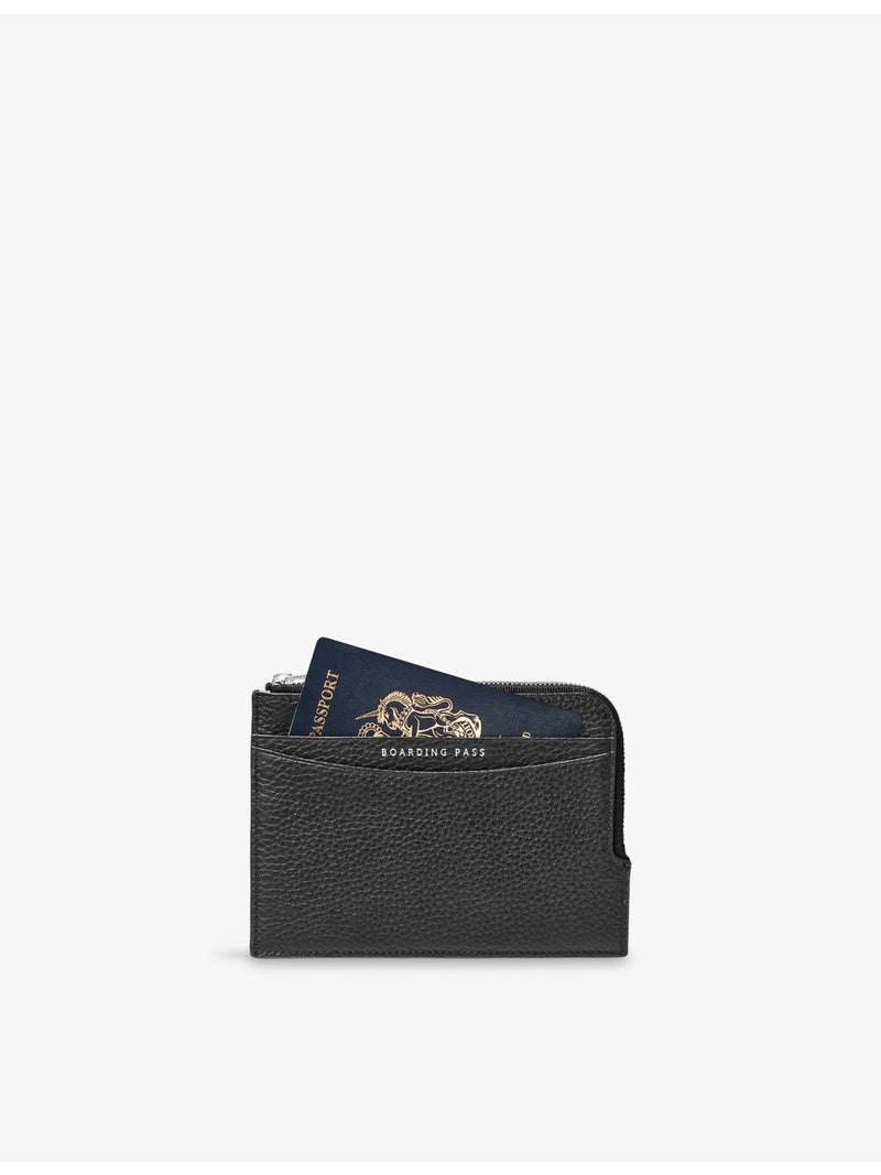 Aspinal of London grained leather travel wallet, UK version