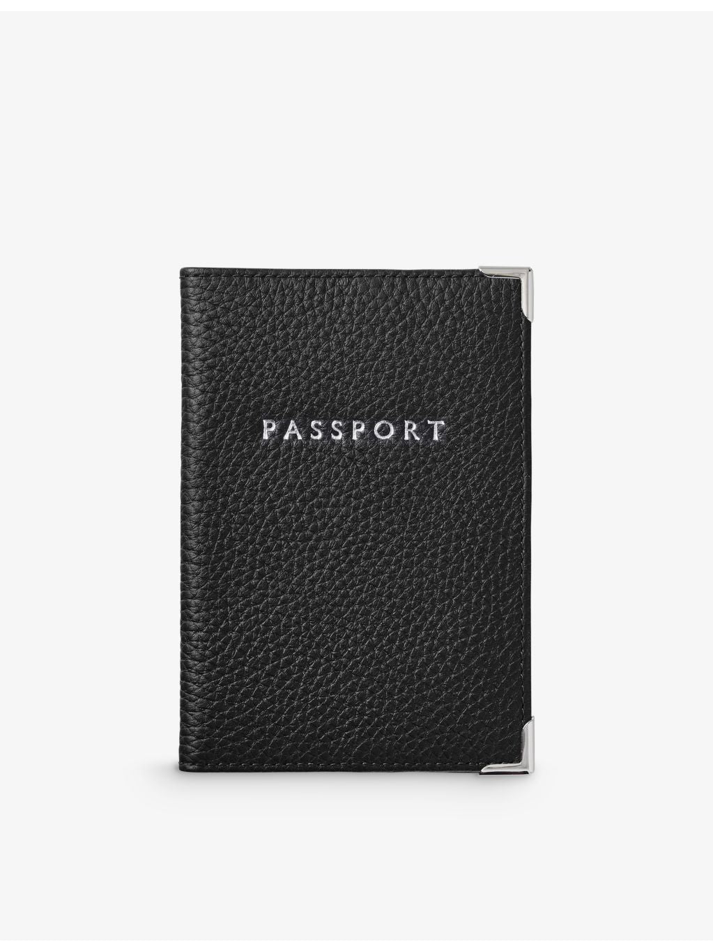 Aspinal of London leather passport cover with embossed logo, UK version