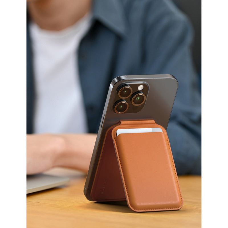 Satechi vegan leather magnetic wallet stand (British brand)