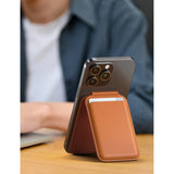 Satechi vegan leather magnetic wallet stand (British brand)