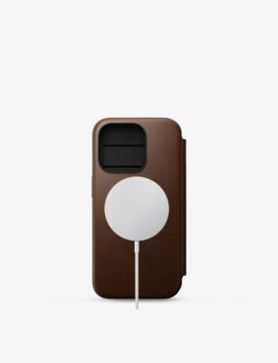Nom Lea Folio iPhone 15 Pro phone case, imported from the UK