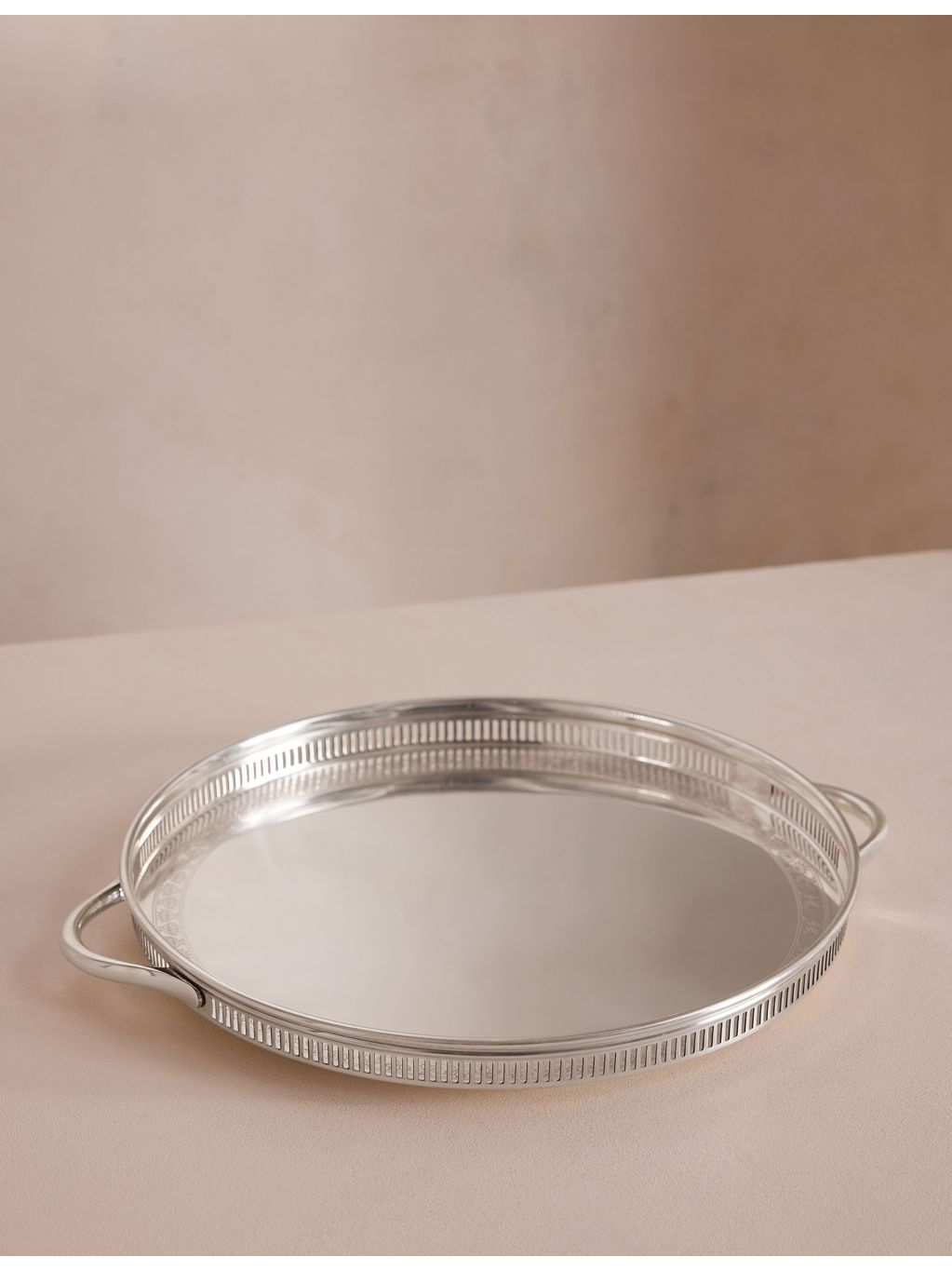 Soho Home Rochester engraved stainless steel tray 49.5cm - British product