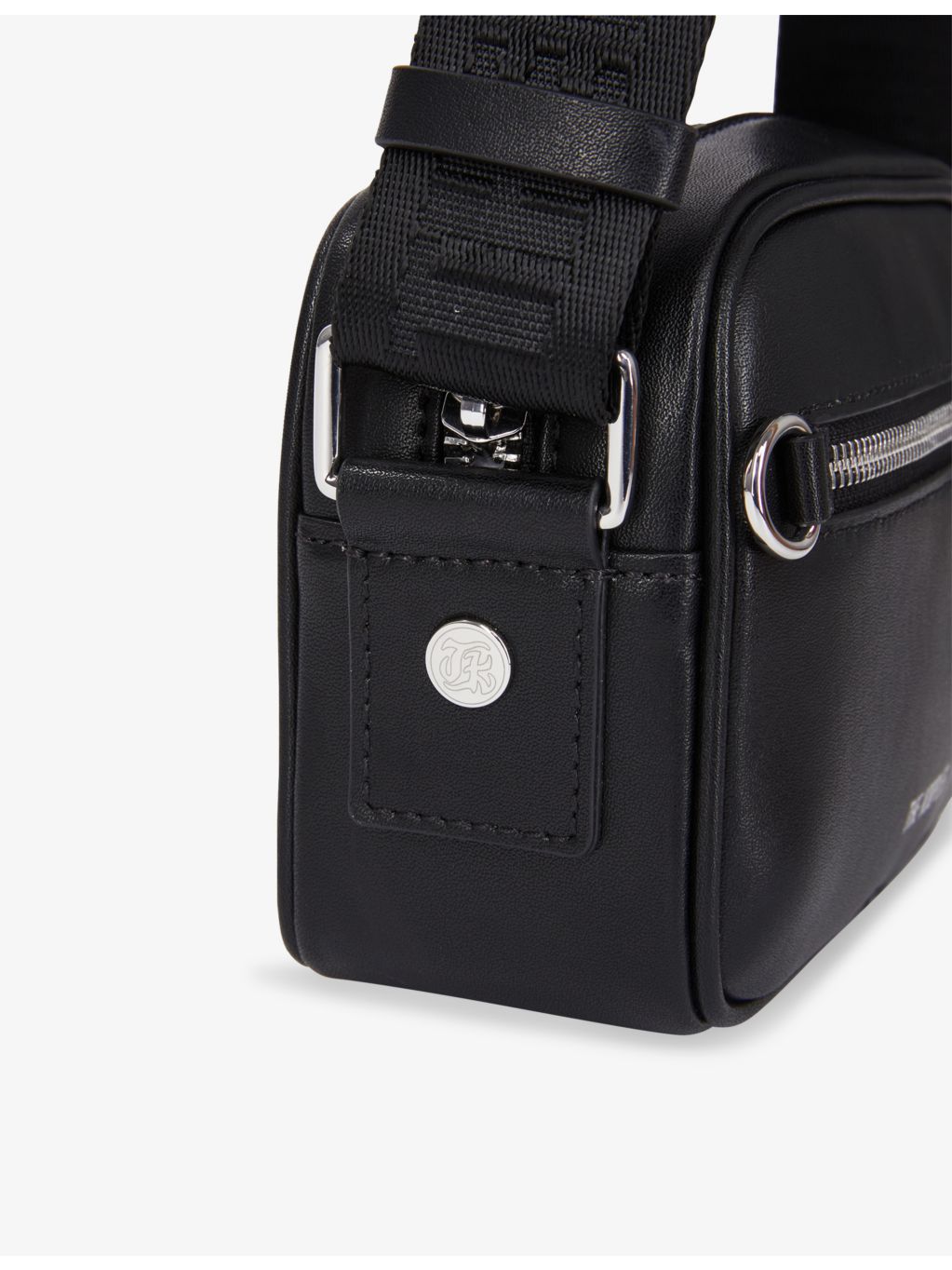 The Kooples leather cross-body bag with branded strap (British brand)