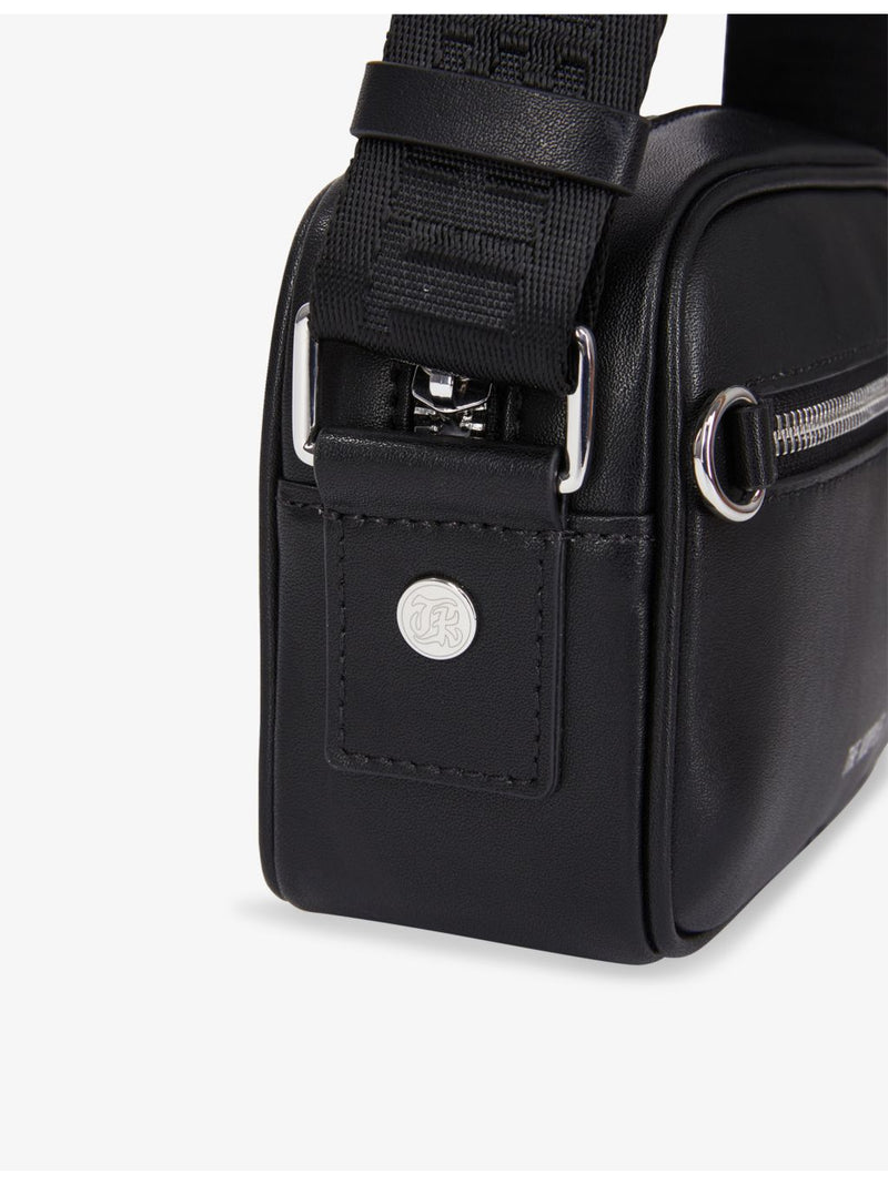 The Kooples leather cross-body bag with branded strap (British brand)