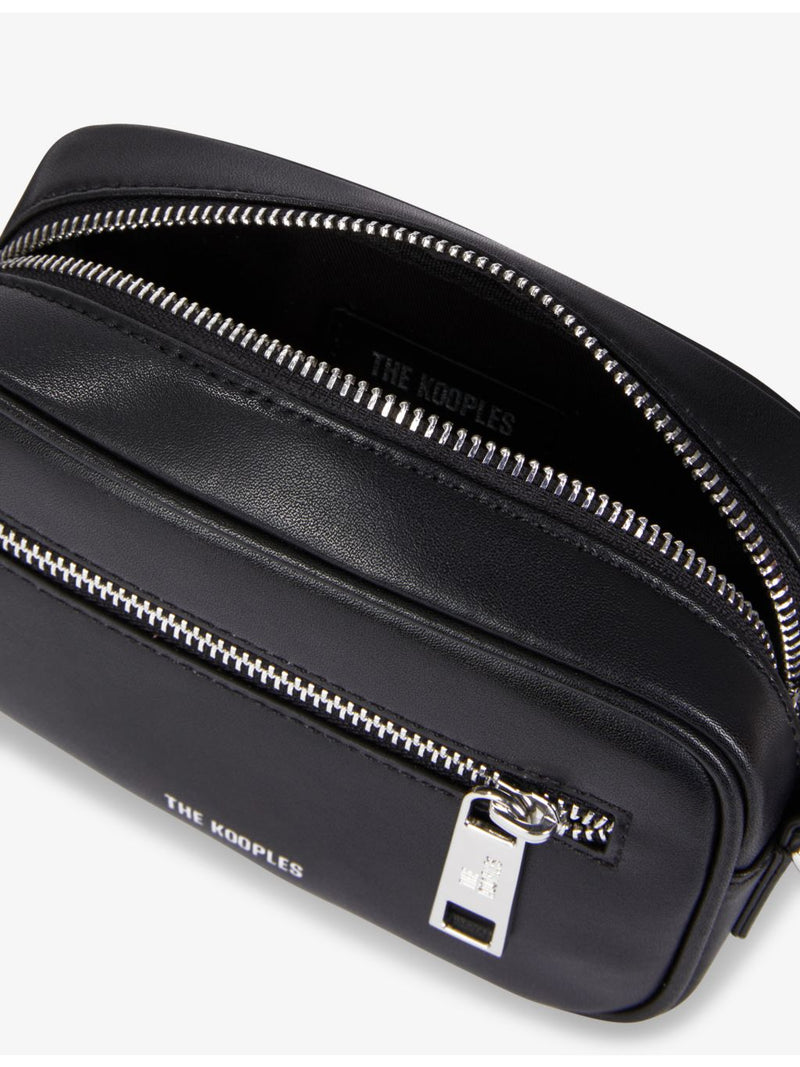 The Kooples leather cross-body bag with branded strap (British brand)