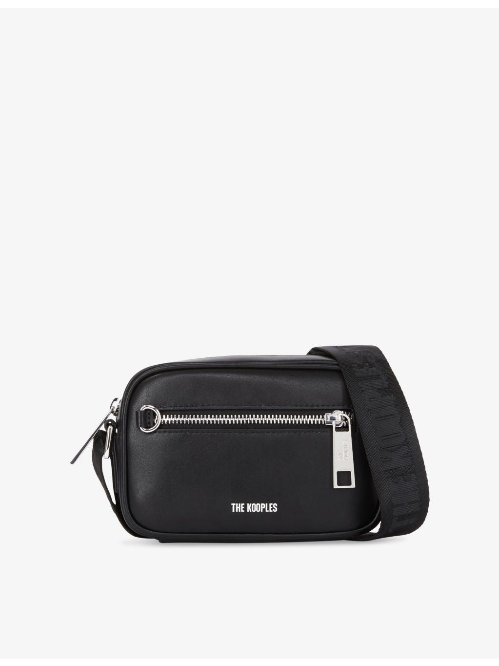 The Kooples leather cross-body bag with branded strap (British brand)
