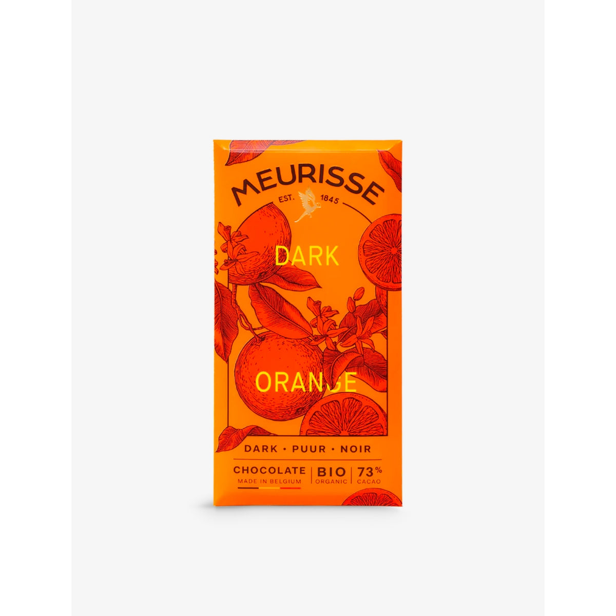 Organic orange dark chocolate tablet 73% cocoa 100g (British brand)