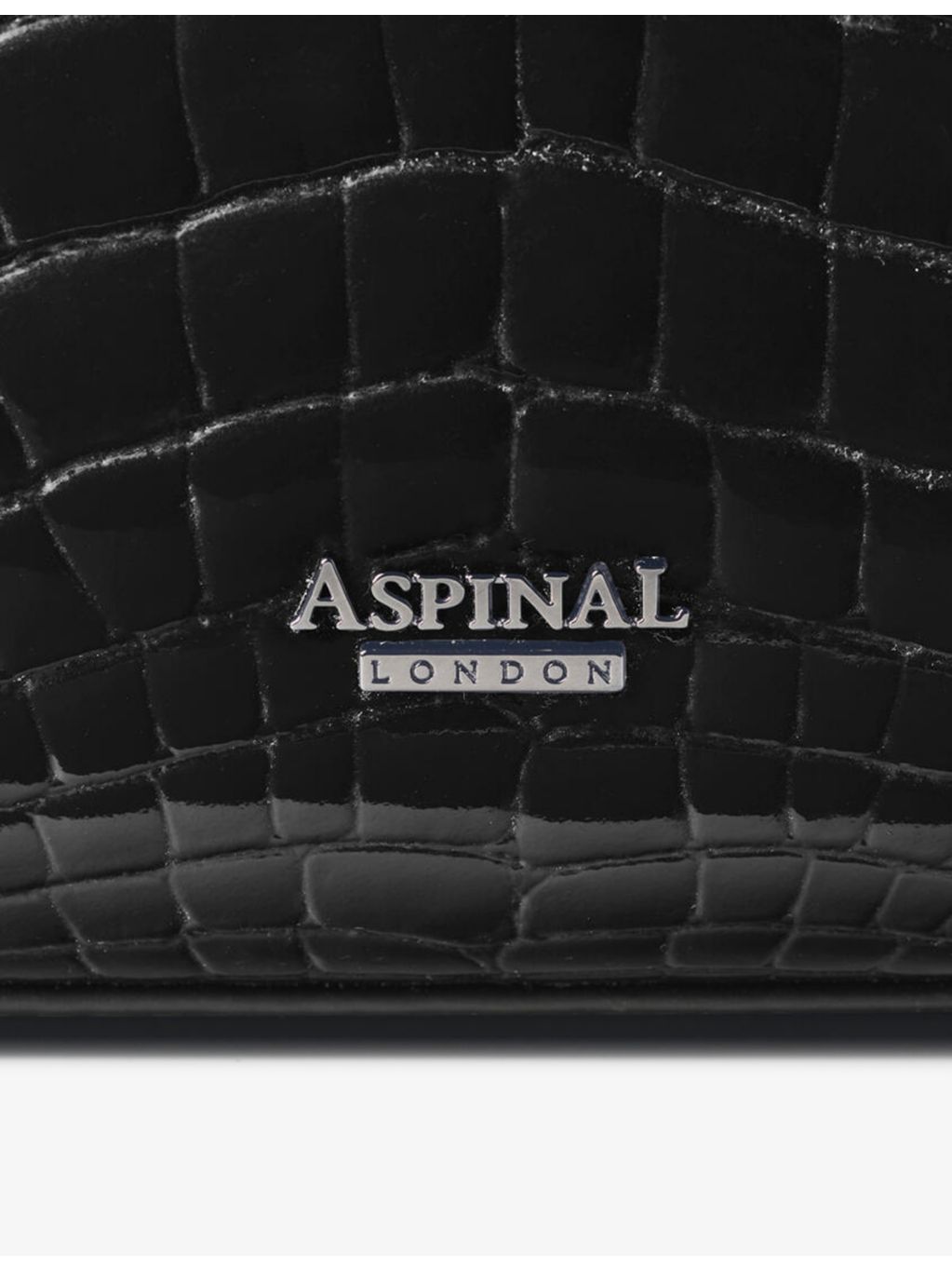 Aspinal of London Mayfair 2 midi croc-effect leather top-handle bag (British brand)