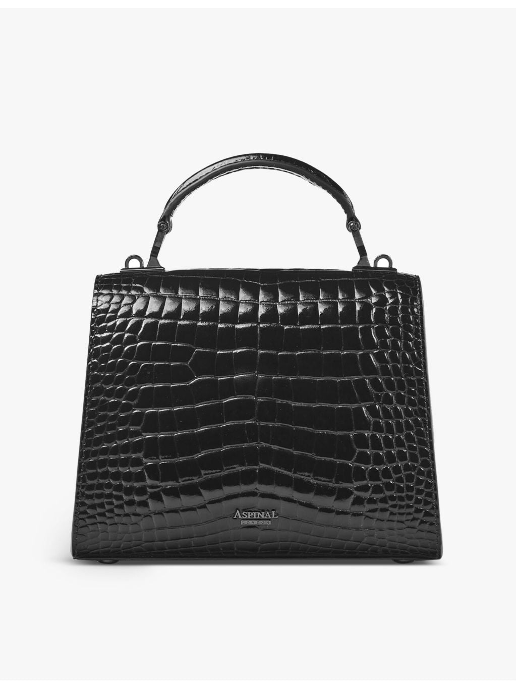 Aspinal of London Mayfair 2 midi croc-effect leather top-handle bag (British brand)