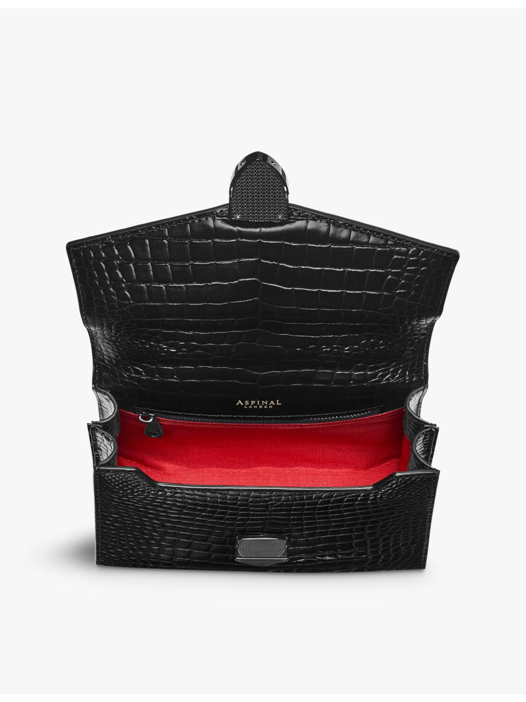 Aspinal of London Mayfair 2 midi croc-effect leather top-handle bag (British brand)