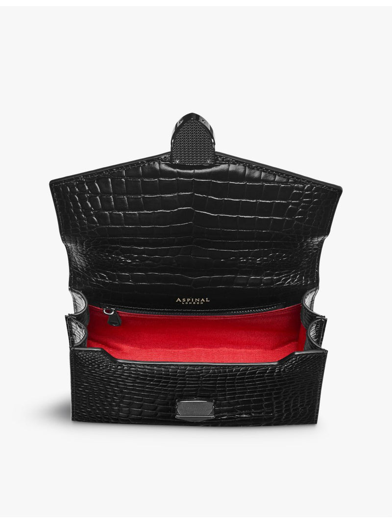 Aspinal of London Mayfair 2 midi croc-effect leather top-handle bag (British brand)