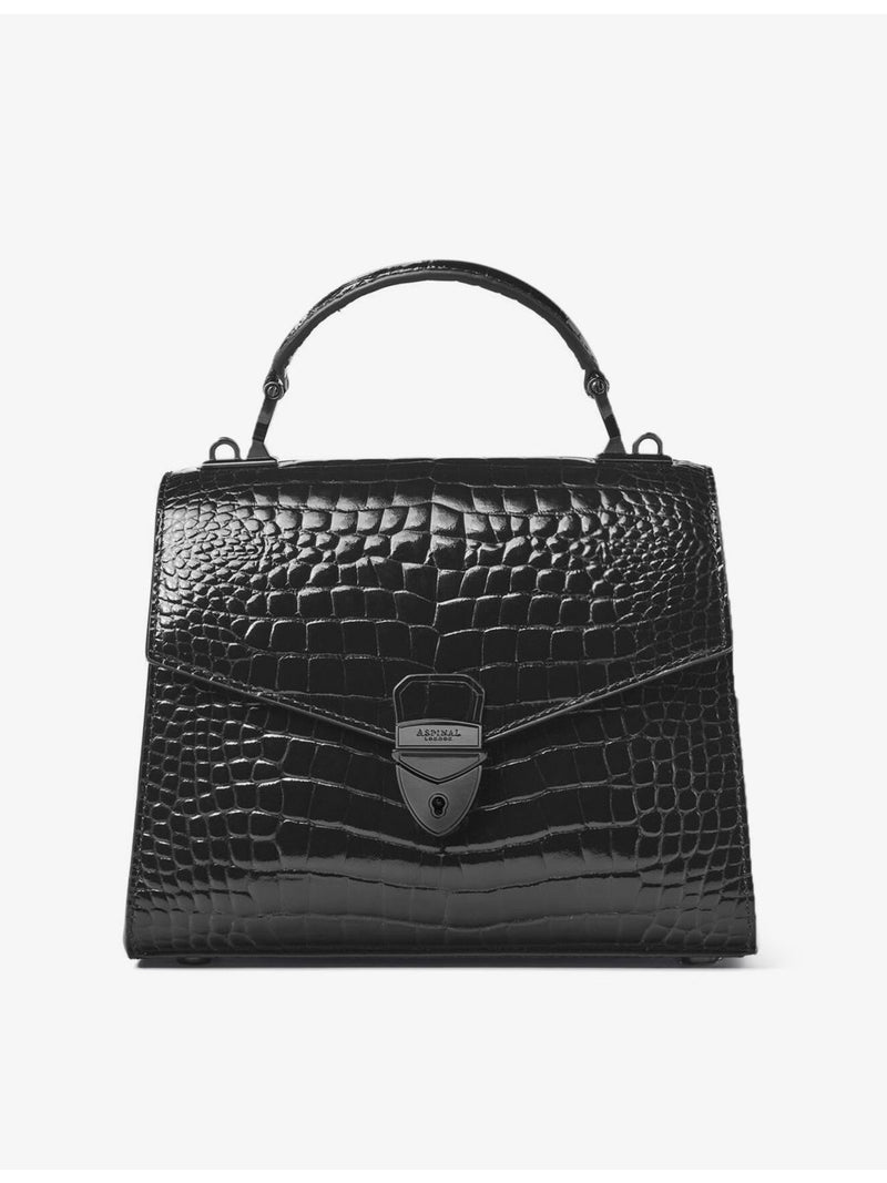 Aspinal of London Mayfair 2 midi croc-effect leather top-handle bag (British brand)