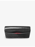 Aspinal of London Mayfair croc-effect leather clutch bag, UK version
