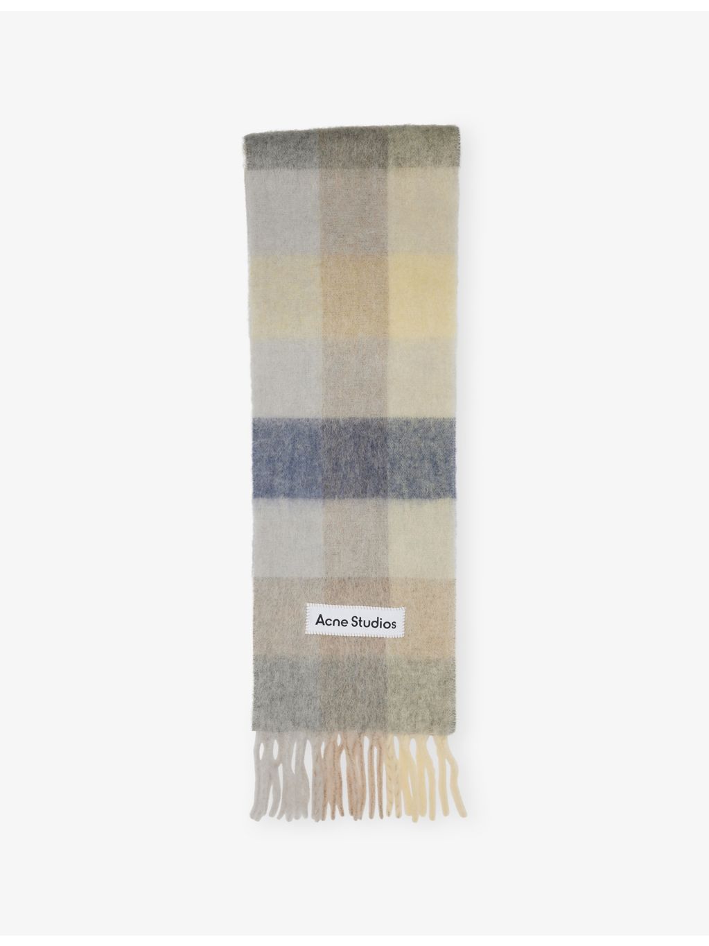 Acne Studios Vally checked wool-blend scarf, 250 x 28cm, UK version