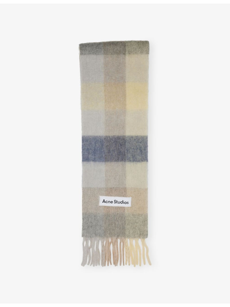 Acne Studios Vally checked wool-blend scarf, 250 x 28cm, UK version