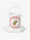 Carrière Frères glass candle dome with octagonal wooden base - British product