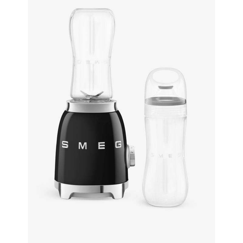 Smeg personal stainless-steel blender with two 600ml bottles, imported from the UK
