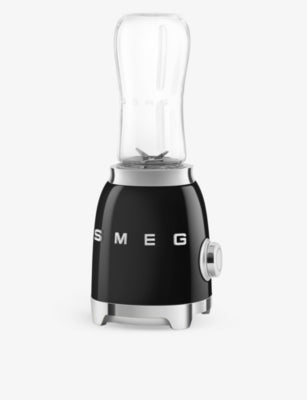 Smeg personal stainless-steel blender with two 600ml bottles, imported from the UK