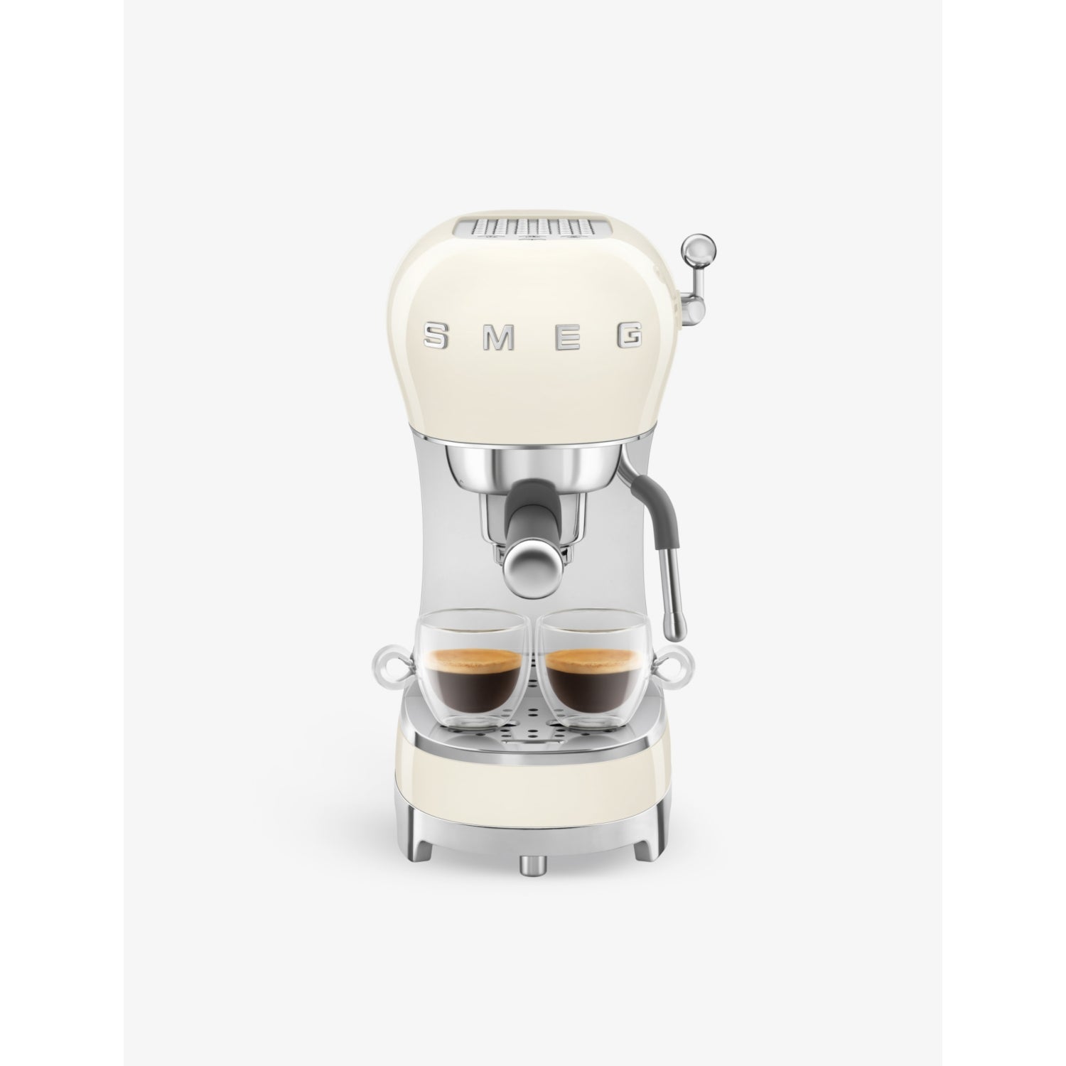 Smeg stainless steel espresso machine with steam wand (British brand)