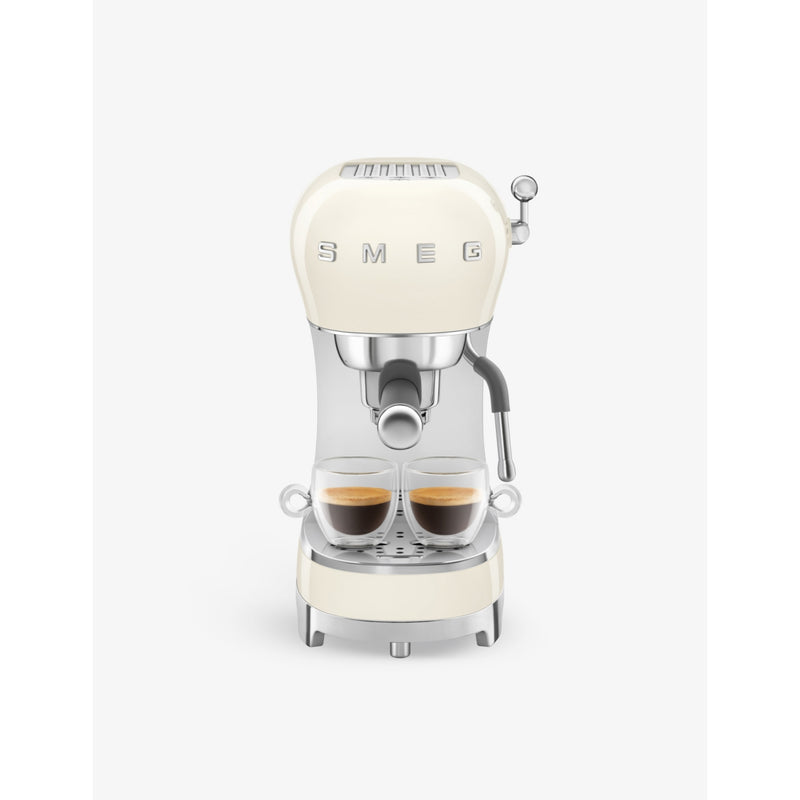 Smeg stainless steel espresso machine with steam wand (British brand)