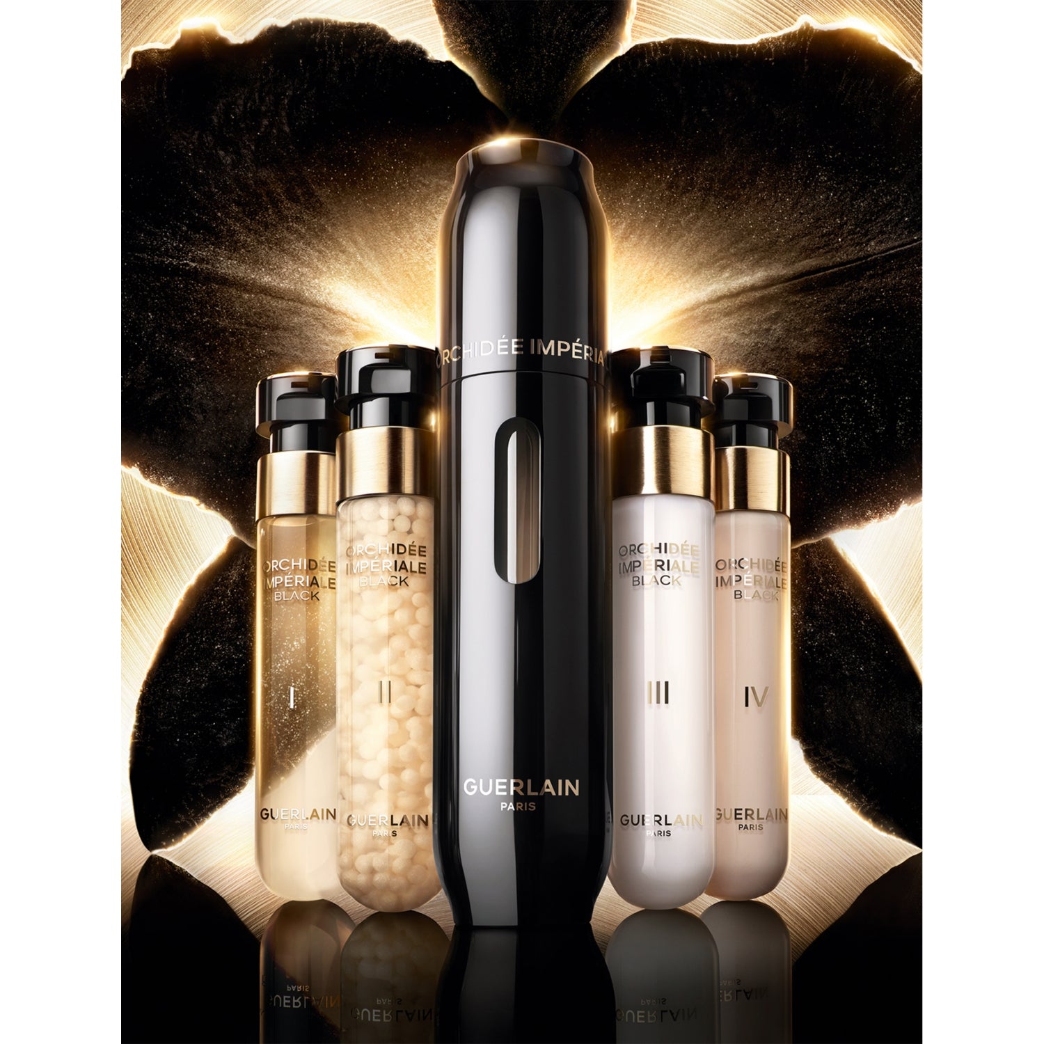 Guerlain Orchidée Impériale Black The Treatment set 4x15ml, imported from the UK